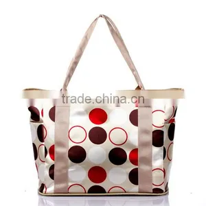 Multifunctional Beige Polka Dot Diaper Shoulder Bag (BMTN004) thumbnail-1