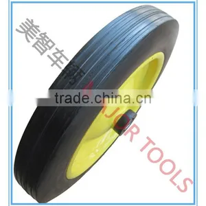 320mm Solid Rubber Yellow Wheel for Tool Carts thumbnail-2