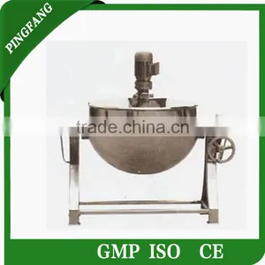 High Quality Tilting Double-layered Cauldron, Steam Jacketed Kettle Price for Sale thumbnail-1