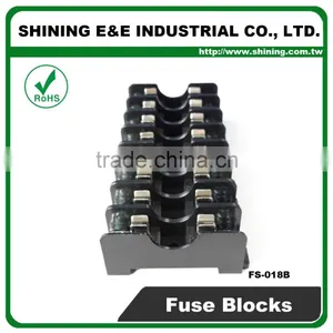 FS-018B Panel Mounted Midget Type 600V 8 Pole 6x30 10A Fuse Holder thumbnail-1