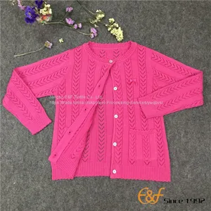 Regular Pointelle Pattern Cardigan Sweater for Girl thumbnail-1