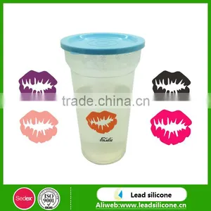 Sexy Lip Shape Silicone Wine Glass Marker Silicone Wine Glass Marker Silicone Drink Marker thumbnail-1