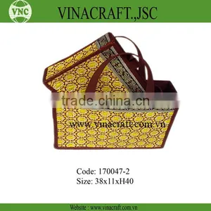 Foldable Lady Bag With Fabric Inside - Set of 2 thumbnail-1
