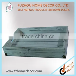 Decorative Antique Washed White Wooden Tray for Home Decor thumbnail-1