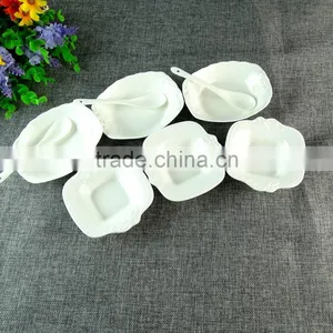 Corporate Gift 2016 3pcs White Ceramic Bowl With Spoon Set In Gift Box thumbnail-6
