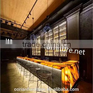 Corianfurniture Translucent Acrylic Lighted Wine Bar Counter thumbnail-3