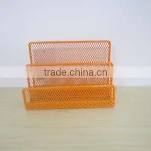 2016 Mesh Metal Wire Desk Top Paper Organizer File Folder Holder Office File Rack Office File Rack thumbnail-1