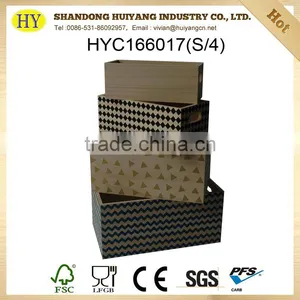 Wholesale New Custom Decorative Wooden Storage Box With Carved Handle thumbnail-1