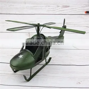 Custom Vintage Craft Model Alloy Helicopter Model thumbnail-1