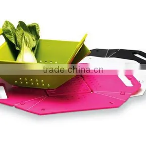 PP Plastic Food Grade Household Product Factory Wholesale Foldable Colander thumbnail-5