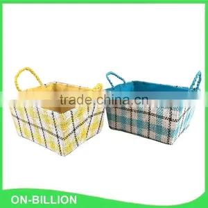 Household Cheap Colorful Paper Straw Tabletop Baskets thumbnail-4