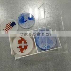 2017 China Factory Custom Acrylic Tea Cup Coaster/coffee Cup Coaster thumbnail-4