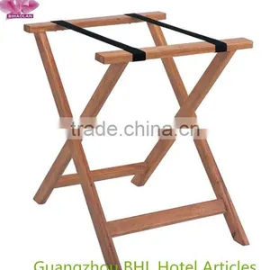 Simple Folding Solid Wood Luggage Rack for Hotel thumbnail-1
