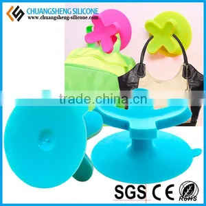 2016 Newest Silicone Wall Hangle Hook, Eco-friendly Sucking Wall Hook, Mini Silicone Hooks thumbnail-1