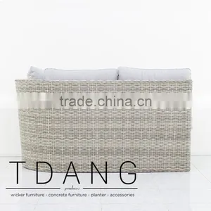 Dreux Left Hand Wicker Bench - Outdoor Patio Furniture - Vietnam Wicker Furniture thumbnail-5