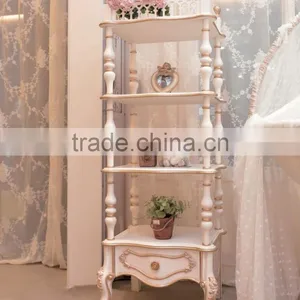 BISINI New Arrival Kids Wooden Toy Storage Shelf, Ivory and Gold Luxury Children Decorative Wooden Display Shelf - BF07-70343 thumbnail-1
