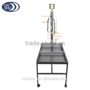 156cm Large Parrot Bird Play Stand Trolley Playgym Ladder Stair Swing Cage thumbnail-3