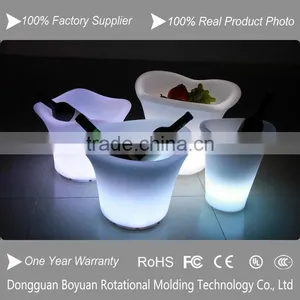 RGB Color Changing Illuminated Plastic Ice Bucket Led Lighting Flower Pots thumbnail-2