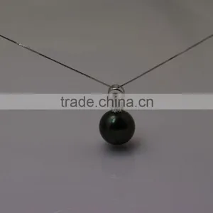 11-12mm TahitIan Peacock Green Pearls Pendant Name Designs thumbnail-1