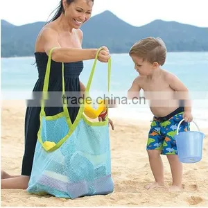 Children Shells Pouch Beach Hangbag Foldable Tote Beach Mesh Bag thumbnail-3