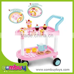 New Kids Diy Cake Party Pretend Play Plastic Food Trolley Cart thumbnail-1