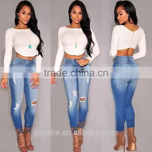 2015 New Fashion Crop Tops T Shirt Long Sleeve Backless T Shirt Blusas Back Zipper Blouse Woman Clothes Roupas Femininas thumbnail-1