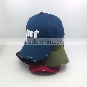 100%Cotton Distressed Baseball Cap Custom Color And Logo thumbnail-2