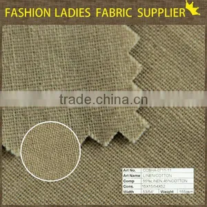 Cotton Linen Fabric Wholesale Solid Woven Shirting Linen Fabric Shaoxing Textile Pants Linen Fabric thumbnail-3