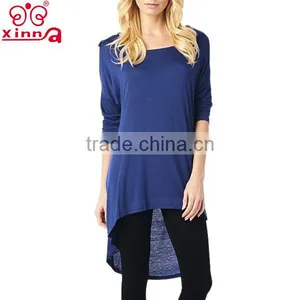 With 3/4 Sleeves Woman Plain T-shirt Dress thumbnail-2