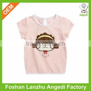 OEM/ODM Customized Made Soft Baby's S/s Knitted t Shirt With Water Base Print thumbnail-1