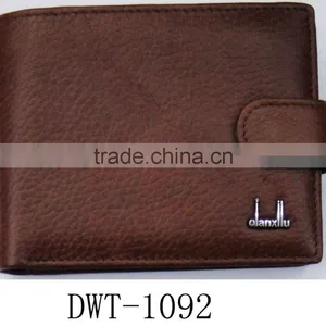 Fashion Coffee Cowhide Skin Real Leather Purse Wallet Men thumbnail-3
