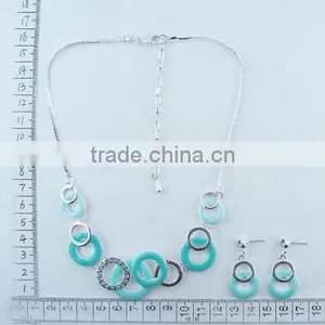 Fashion Hoop Style Necklace Set,metal Alloy Paint Jewelry thumbnail-1