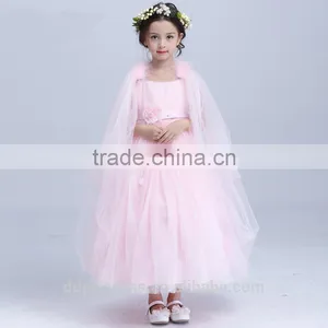 Gauze Baby Girl Wedding Dress Mesh Long Dress Puffy Wedding Dress White thumbnail-1