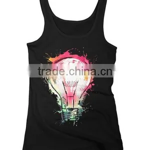 China Custom 100 Cotton Muscle Printed Tank Top Wholesale thumbnail-3