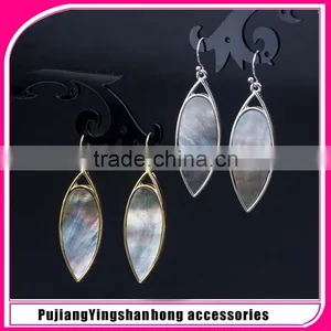 Teardrop Paua Shell Earrings,peace Sign Charm Earrings With Paua Shell Setting,abalone Shell Earrings Jewelry thumbnail-1