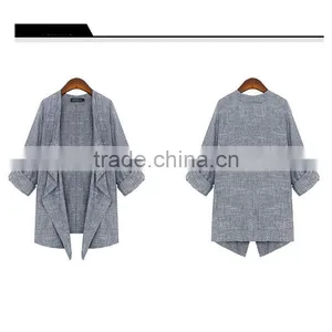 Summer and Spring New Arrival Three Quarter Sleeve Thin Sweater,women Coat,cardigan Latest Design thumbnail-3