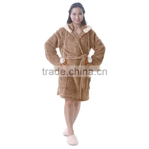 Cation Fabric Hooded Bath Dress Robe Set thumbnail-1