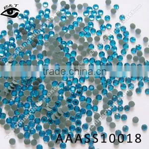 China Hot Fix Rhinestone 3mm Ss10 Peacock Blue Rhinestone for Clothing Shoes thumbnail-1