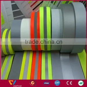Fluorescent Yellow Fire Flame Retardant Reflective Tape Material for Safety Work Wear thumbnail-1