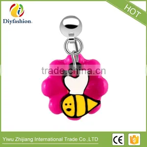 Cute Animal Stainless Steel Flower Honey Body Piercing Belly Ring thumbnail-1