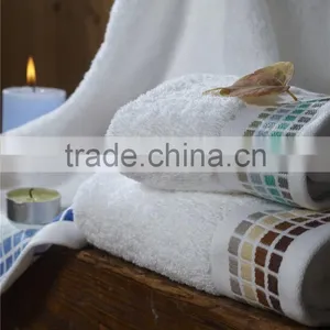 Wholesale Fancy Design Embroider Dobby Border Bath Towel Hand Towel Manufacture thumbnail-4