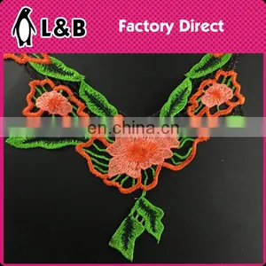 B-019 Polyester Collars Simple Lace Neck Designs Embroidery Embroidery Applique thumbnail-2