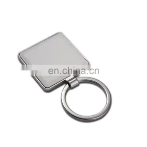 Professional Cream Color Square Blank Metal Keychain thumbnail-2