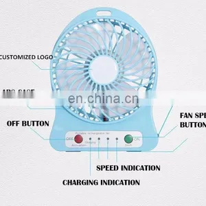 Rechargeable Small Electric Plastic Fashion Usb Desk Fan thumbnail-3