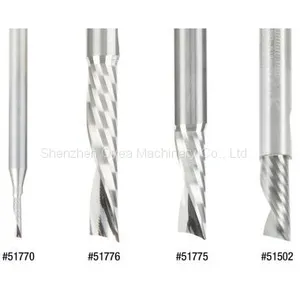 Carbide CNC Spiral 'O' Single Flute, Aluminum Cutting 2.5 Dia x 6 x 6 Shank x 64mm Long Up-Cut Router Bit thumbnail-4
