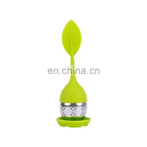 Wholesale Silicone & Stainless Steel Leaf Shape Tea Infuser / Tea Ball thumbnail-5