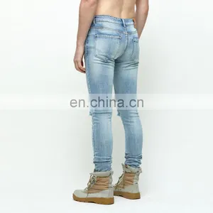DiZNEW Denim Ripped Pants Slim Fit Digital Print Bulk 2020 Factory Manufacturer Jeans Men thumbnail-7