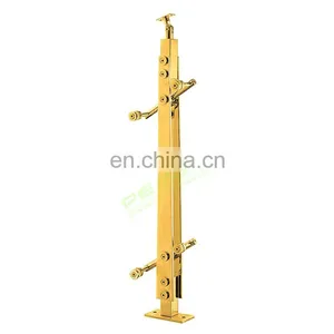 New Fashion Deck Post Sus 304 Balustrade Glass Balcony Railing Stainless Steel Railing Prices thumbnail-3