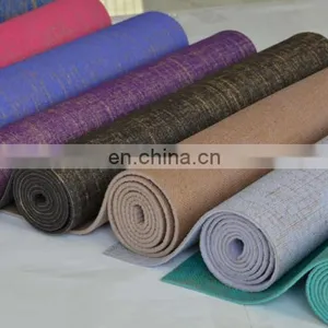 Durable Top Surface For Use With Shoes Foam Bottom Surface Pilates Product Large Black High Density PVC Anti Slip Yoga Mat thumbnail-4