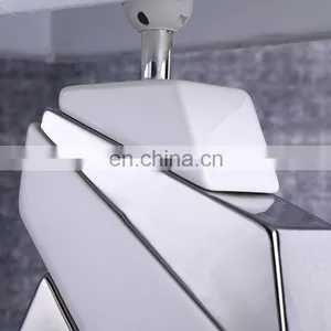 Western Modern Design Geometric Modeling White Ceramic Base Bedside Table Lamps for Home Decor thumbnail-3